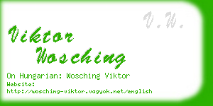 viktor wosching business card